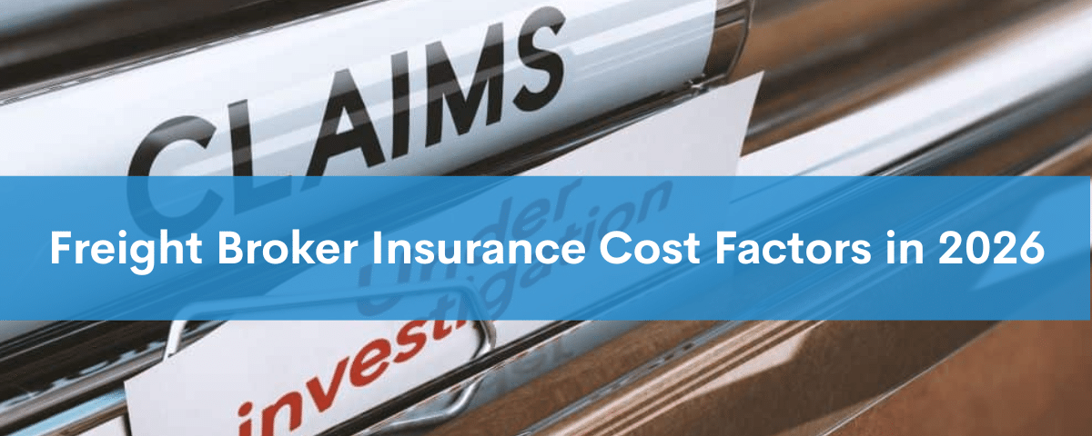 Header image for freight broker insurance cost article.
