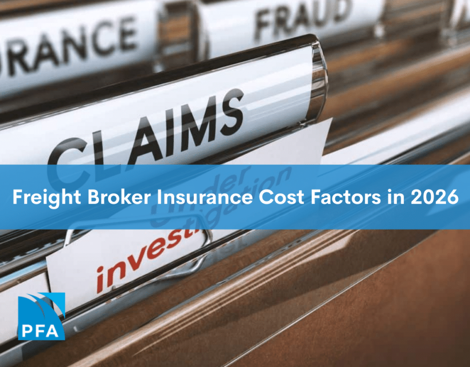 Header image for freight broker insurance cost article.